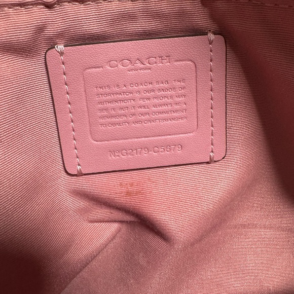 Coach Kenley Brown and Pink Signature Backpack - Picture 6 of 7